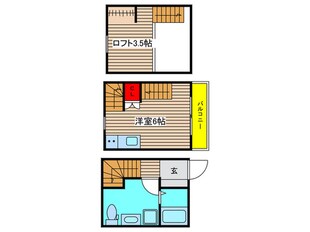 ＬＥ　ＣＯＣＯＮ港陽の物件間取画像